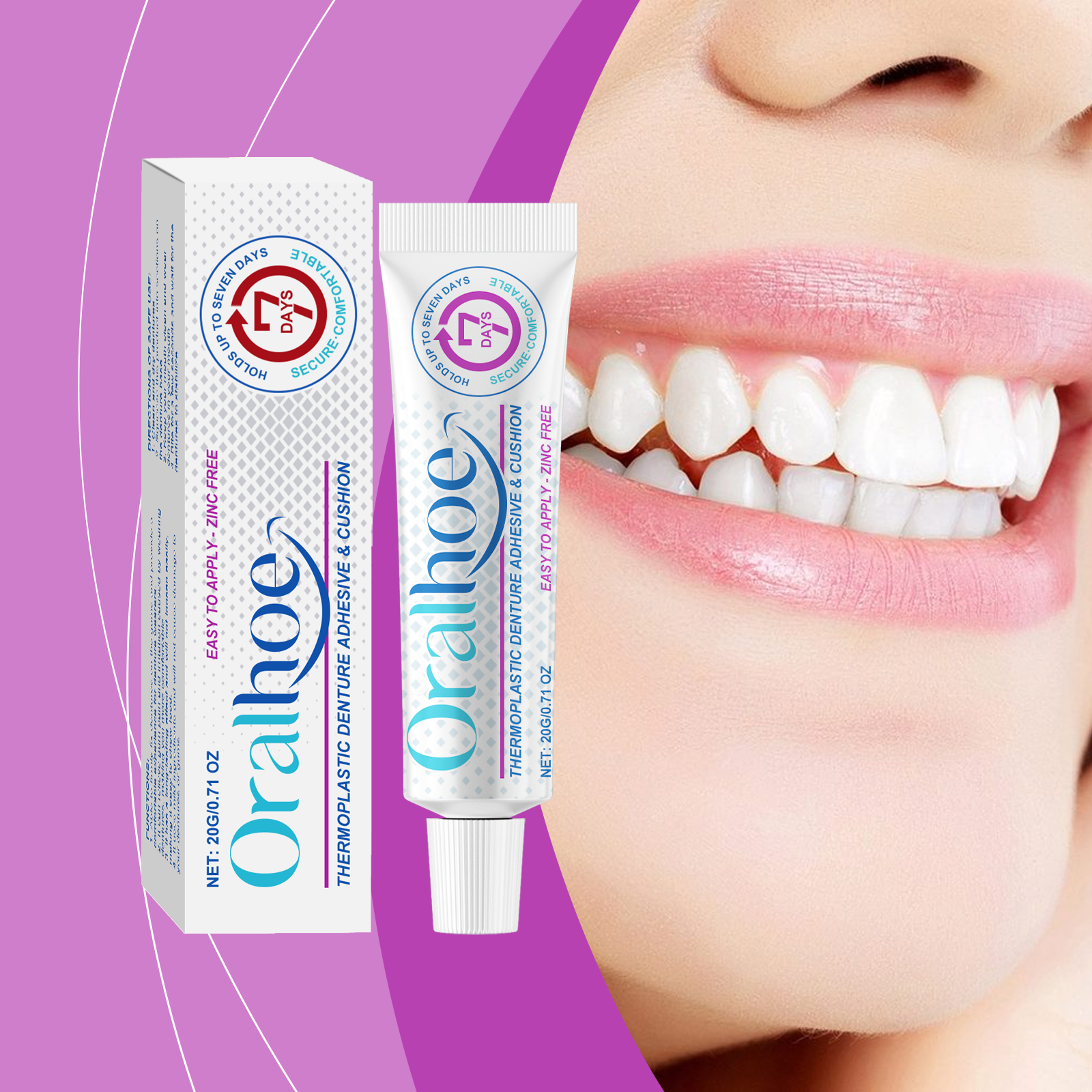 Denture Adhesive Thermoplastic Material To Secure Dentures And Boost Daily Wearing Comfort Feeling