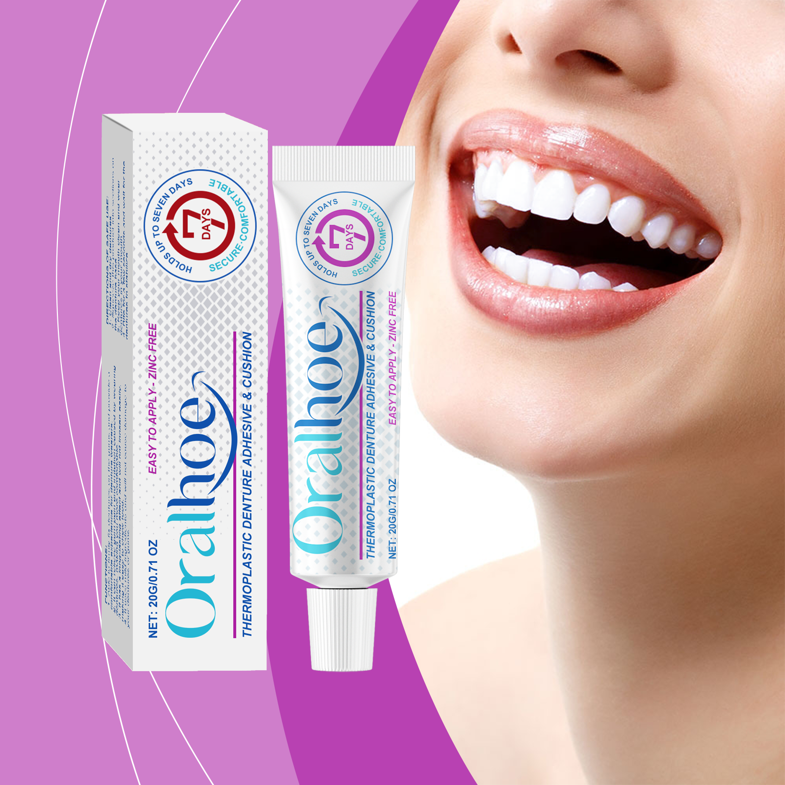 Denture Adhesive Thermoplastic Material To Secure Dentures And Boost Daily Wearing Comfort Feeling