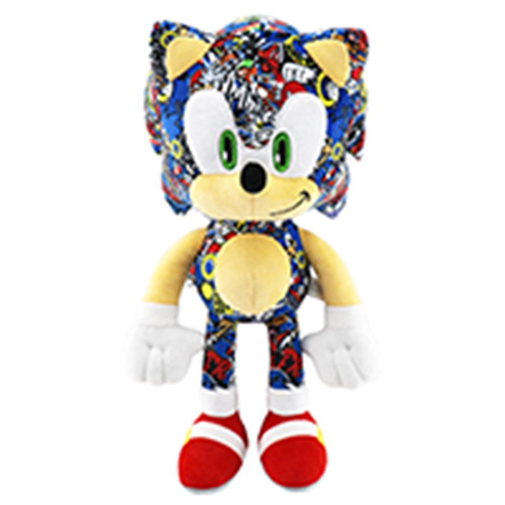 (Knuckles the Echidna A) Sonic The Hedgehog Shadow Super Sonic Plush Doll Toy Kids Christmas Gifts