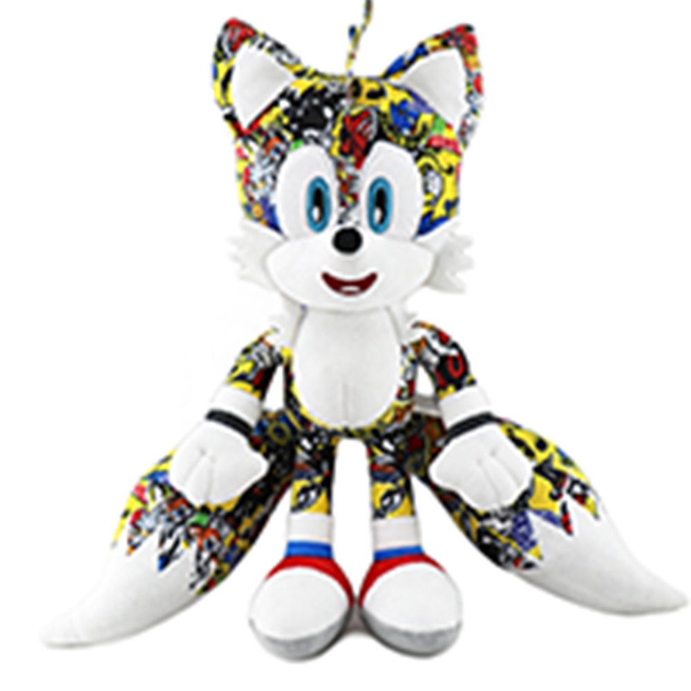(Knuckles the Echidna A) Sonic The Hedgehog Shadow Super Sonic Plush Doll Toy Kids Christmas Gifts