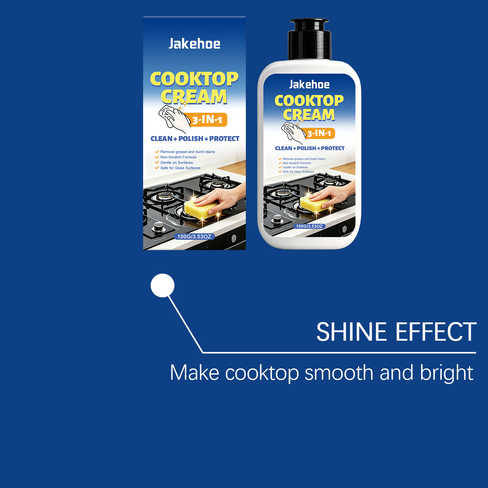 Stove Cleaner Kitchen Degreaser For Grease Food Residue Burnt Stains Daily Home Cooktop Cleaning