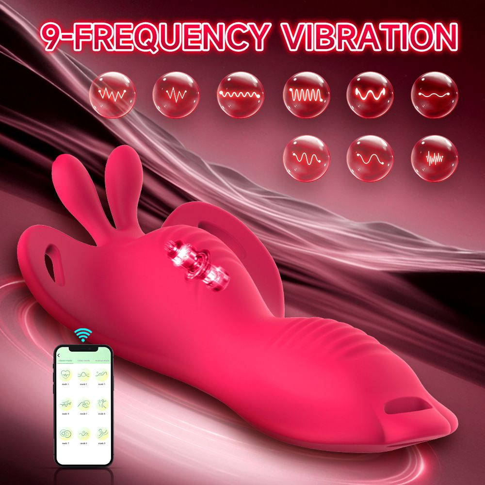 (Remote~Controlled Rose Red) Sex Toys for Women APP Remote Control Butterfly Wearable Strap Vibrating Egg Massager Female Masturbator Adult Toy