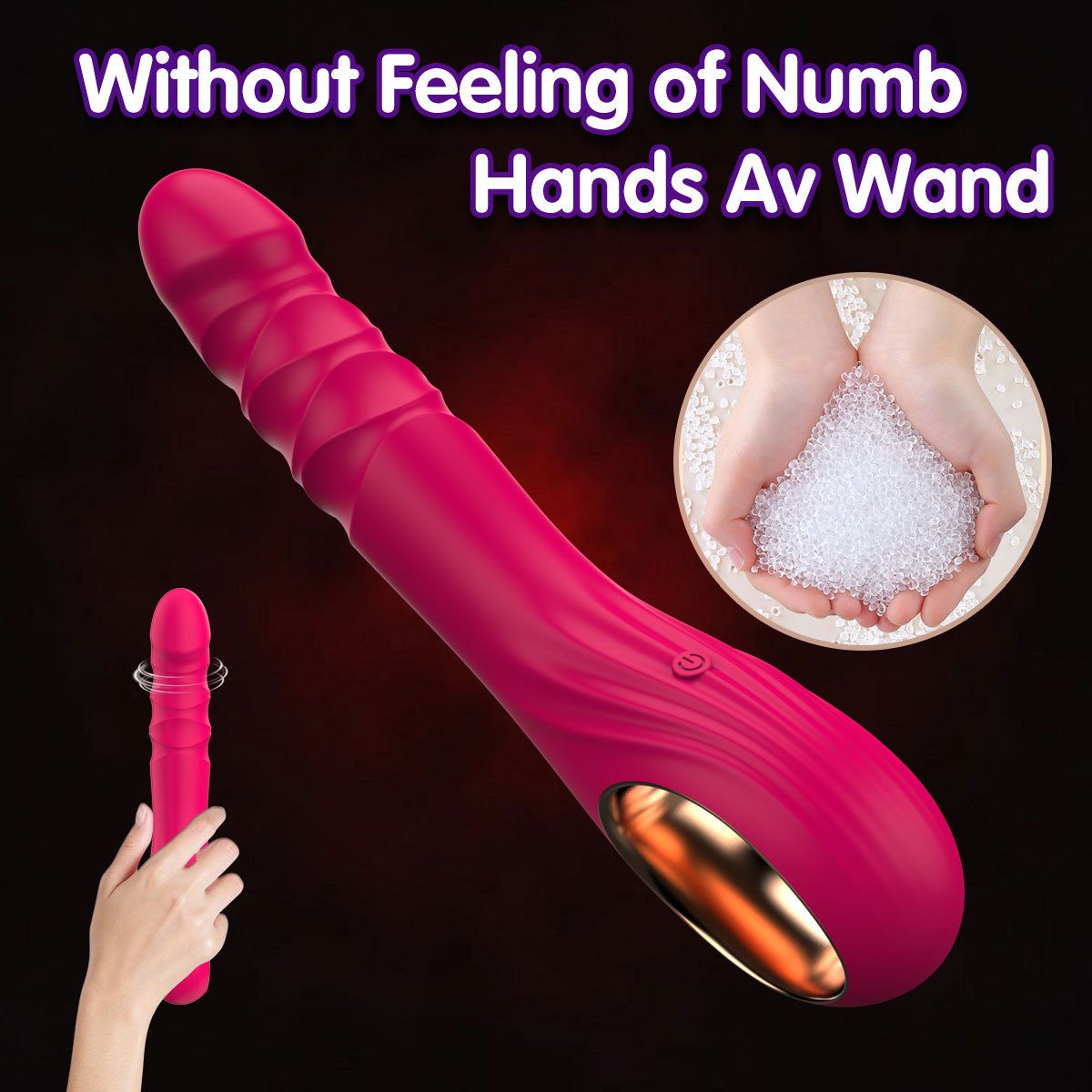 (Red) Vibrator for Women Adult Sex Toy Massager Dildo with 10 Vibration Frequencies Female Masturbation G-Spot Vibrator