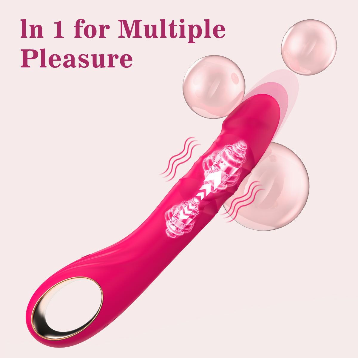 (Red) Vibrator for Women Adult Sex Toy Massager Dildo with 10 Vibration Frequencies Female Masturbation G-Spot Vibrator