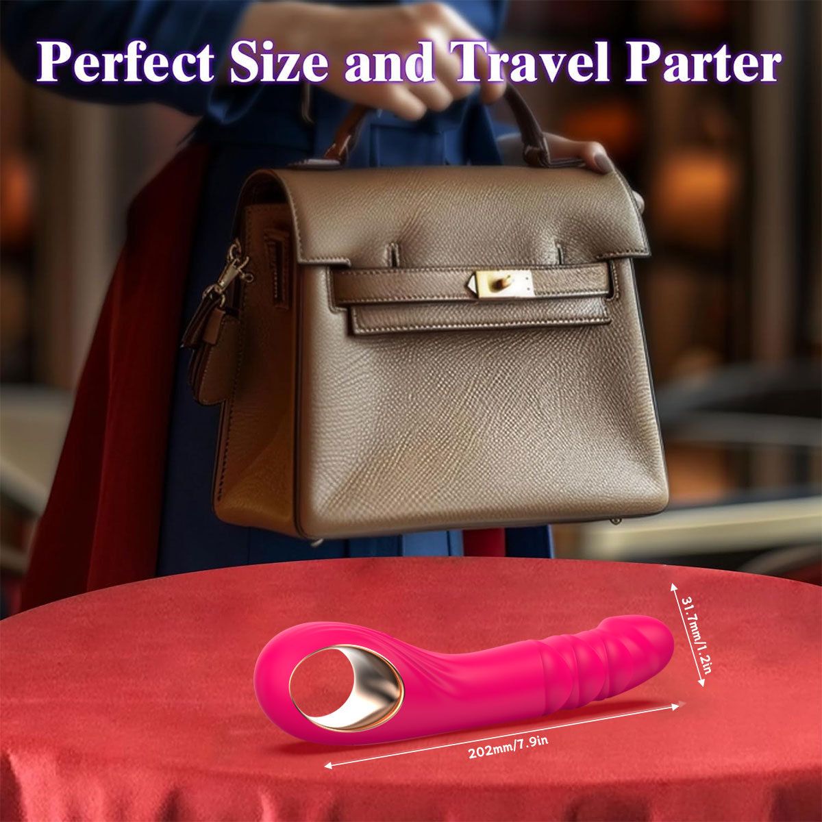 (Red) Vibrator for Women Adult Sex Toy Massager Dildo with 10 Vibration Frequencies Female Masturbation G-Spot Vibrator