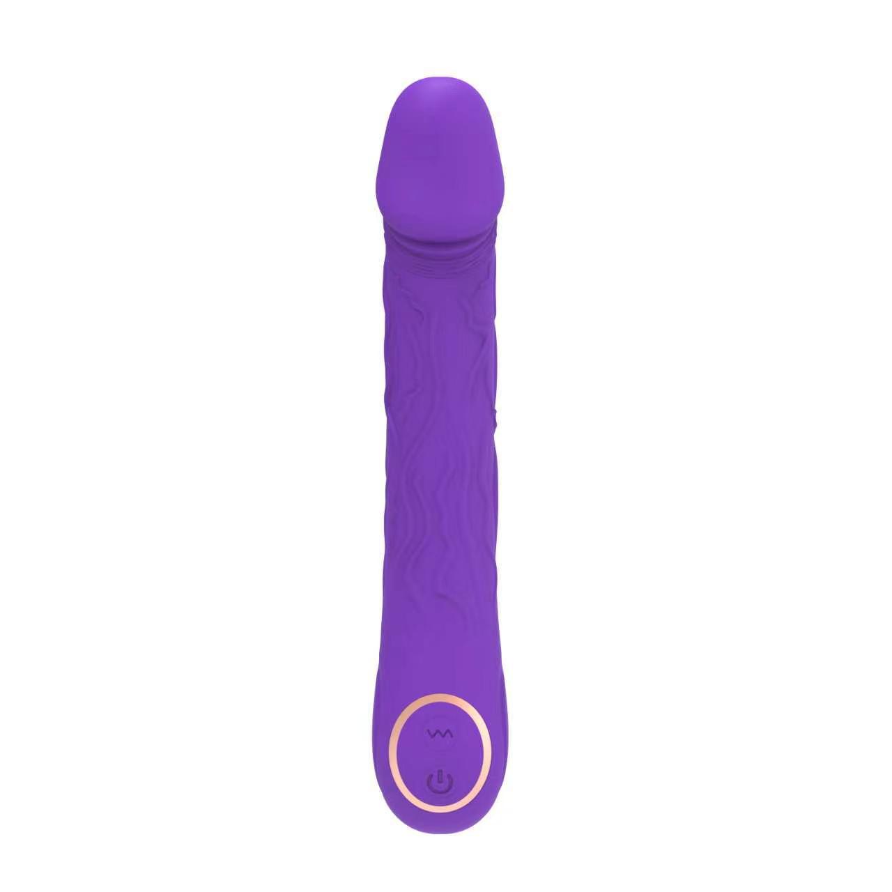 (Purple) Adult Sex Toy Strong Vibration Rechargeable Realistic Dildo G-Spot Vibrator for Women Masturbation Silicone Vibrating Wand