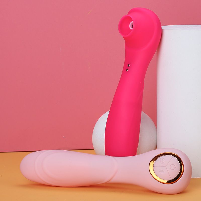 (Red) Suction Vibrator For Women Breast Massage Masturbator Dildo Sucking Sex Toys Female Adult Novelty Wand Adult Products