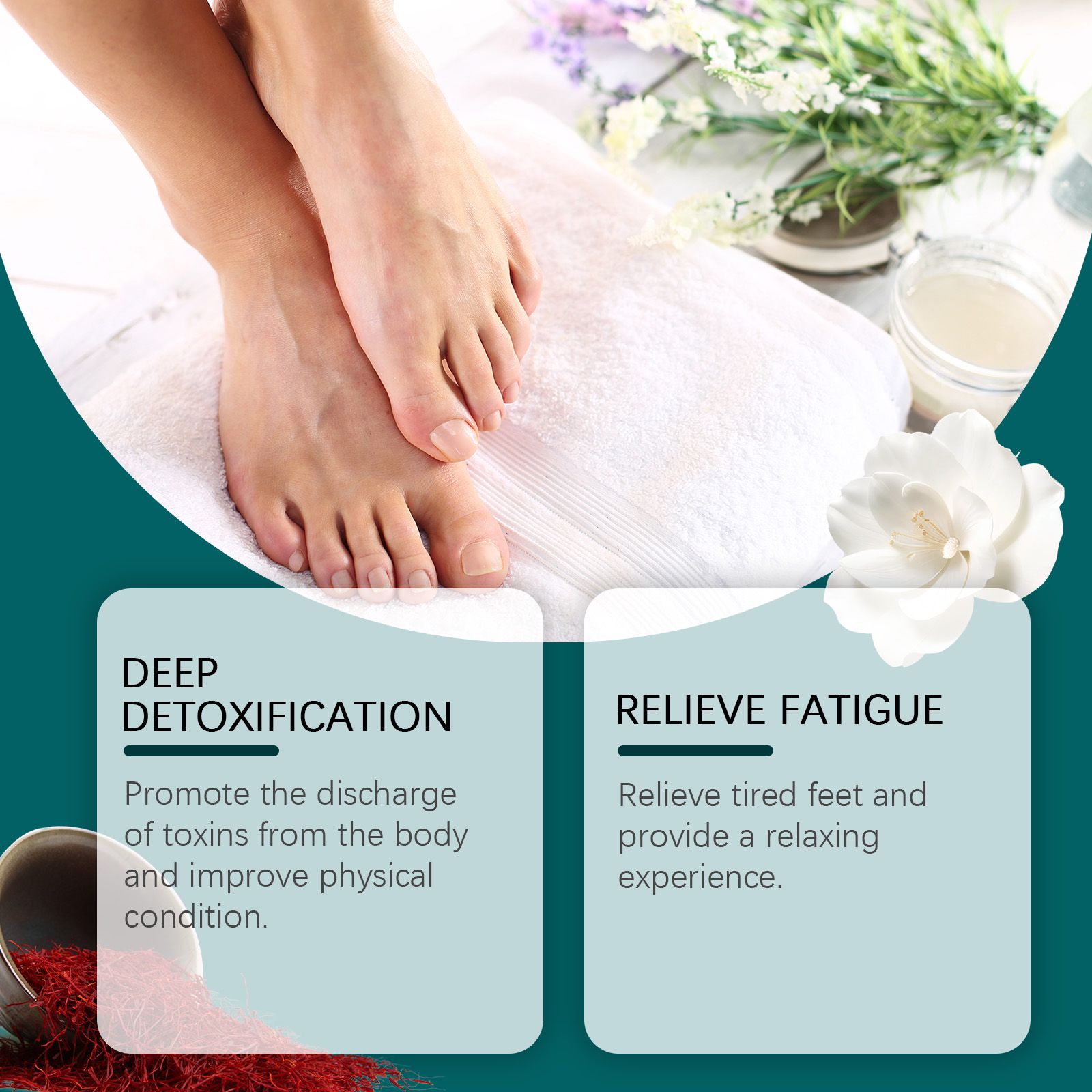 Herbal Foot Soak Bath Bombs With Saffron And Gardenia For Foot Care And Relaxation