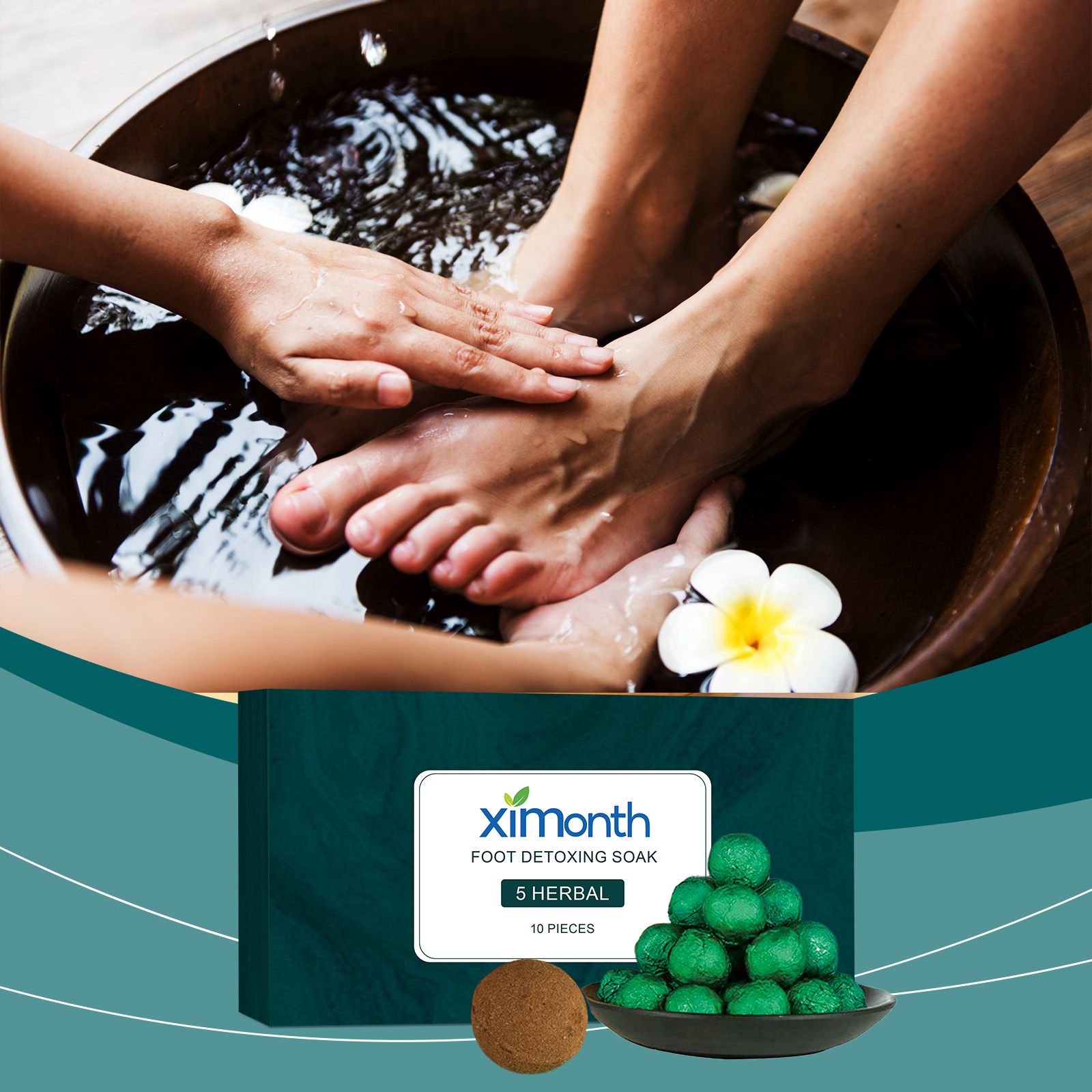 Herbal Foot Soak Bath Bombs With Saffron And Gardenia For Foot Care And Relaxation