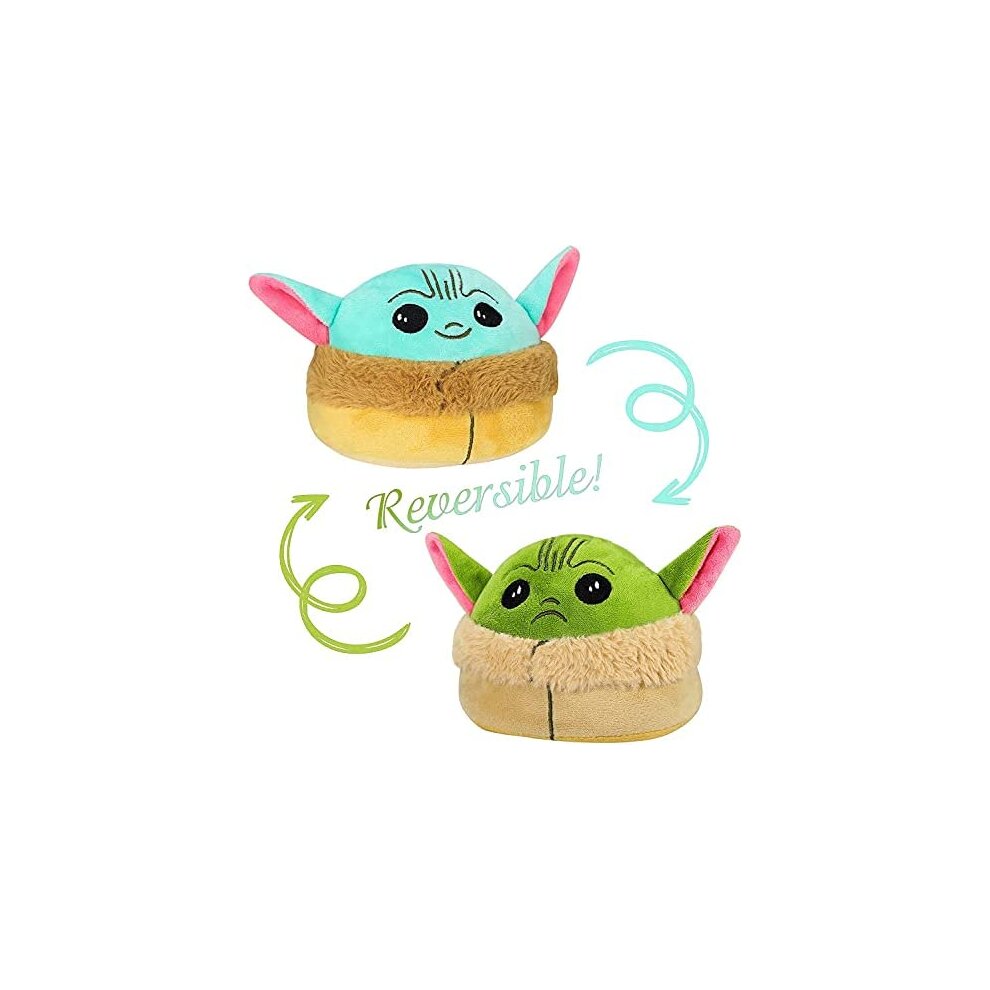 Reversible Baby Yoda teddy Plush Toy Cute yoda Mood Toy like the famous Tiktok octopus p