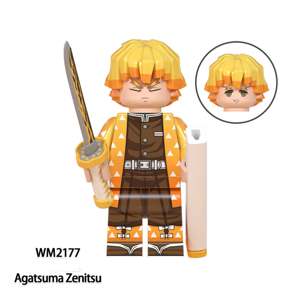 Demon Slayer Anime Building Blocks Toys Mini Action Figure Cartoon Small Figures Toys 8pcs Characters Of Tanjiro Kamado Nezuko Kamado Zenitsu Agatsuma Inosuke Hashibira Giyu Tomioka Shinobu Kocho Kyojuro Rengoku Gift For Kids