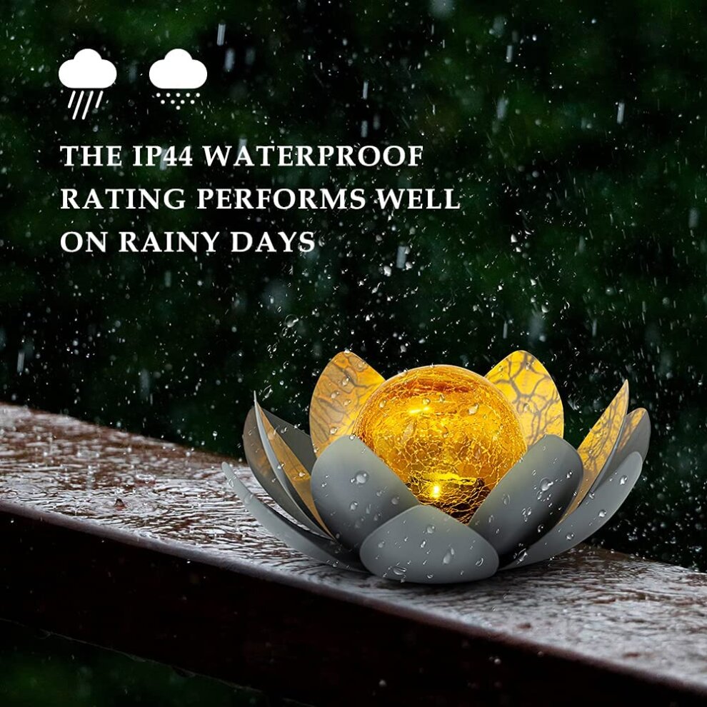 Solar Lights Outdoor Garden Lotus Decoration Waterproof Patio Lawn