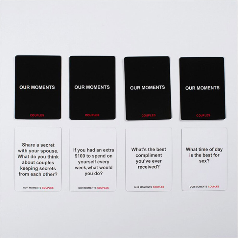 Our Moments Cards Couples Board Game 100 Thought Provoking Conversation Starters for Great Relationships Fun Conversation Cards for Date Night
