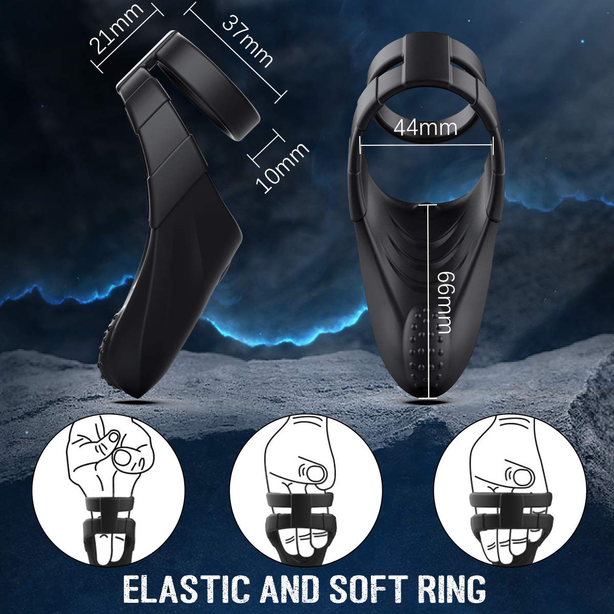 Vibrating Cock Ring Male Adult Anal Sex Toys Penis Rings Prostate Massager Massaging Wand Mens Vibrator Adult Toys for  Longer Harder Stronger Erection with 10 Vibration Modes Remote Control