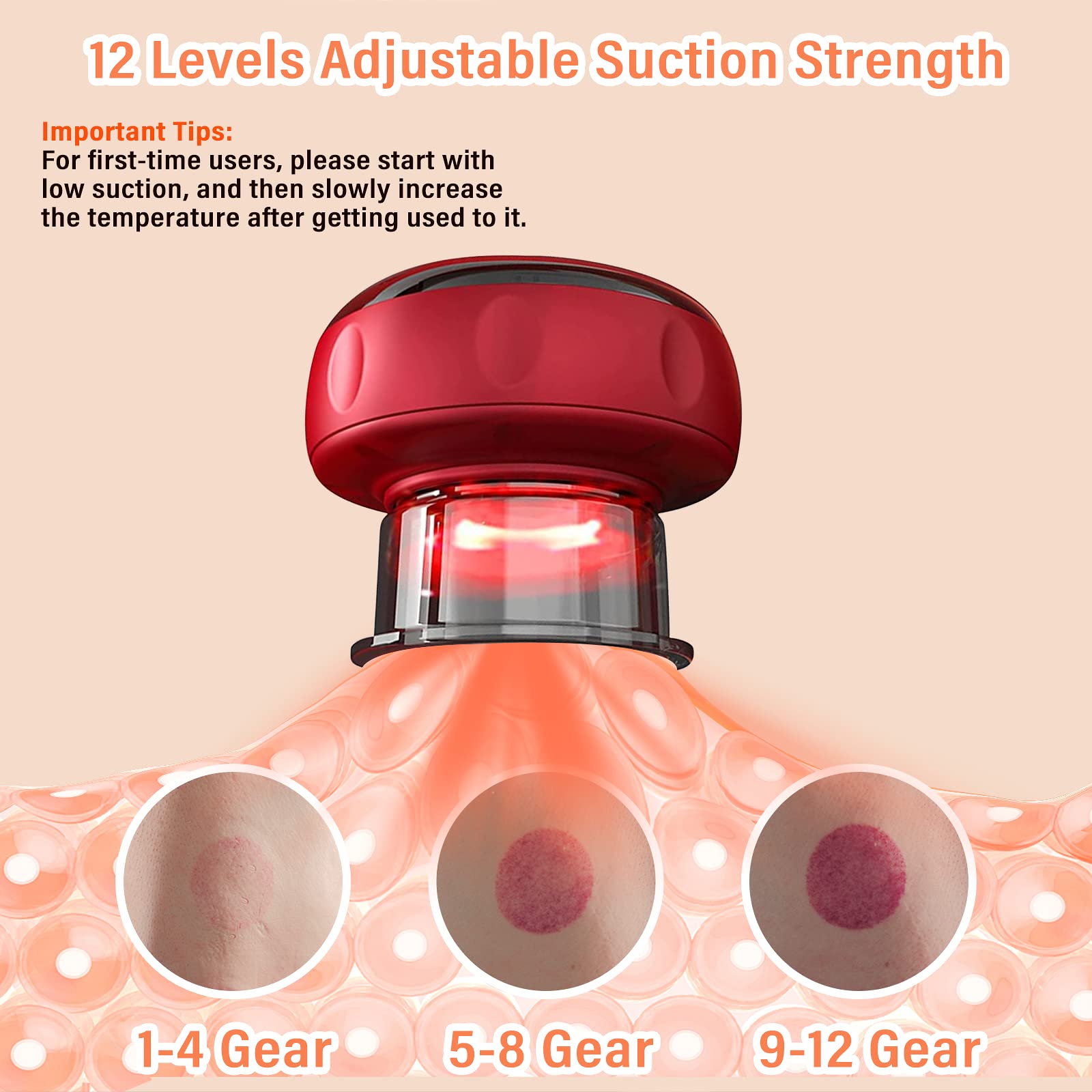 Intelligent Vacuum Cupping Massage Device Electric Heating Scraping Suction Cups