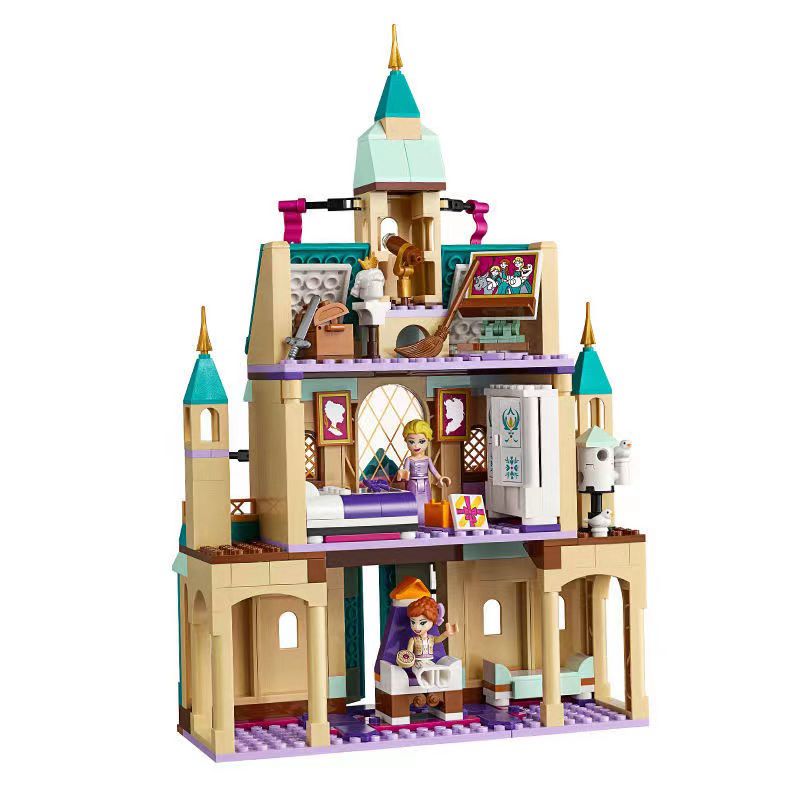 Frozen Arendelle Castle Village Building Blocks Mini City Building Children Diy Toys Elsa Princess Series Christmas Gifts