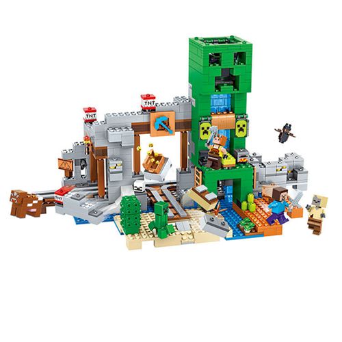 My World The Creeper Mine Building Blocks Childrens Toys Boys and Girls Gifts