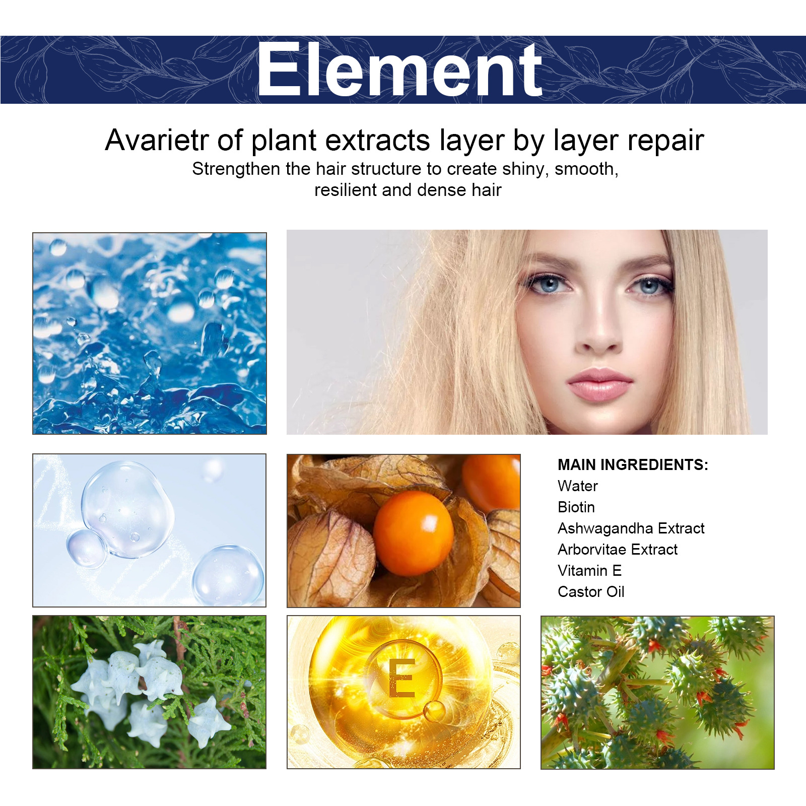 Herbal Hair Care Essential Oil Root Care Essential Serum Hair Strengthen Anti Hair Loss Dense Hair