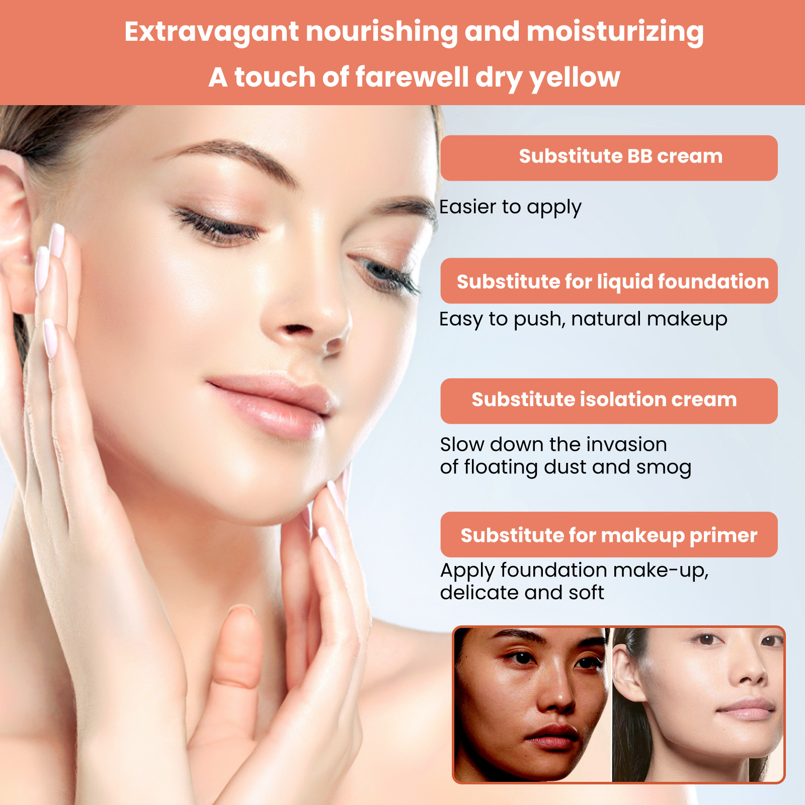 Cream Nourishing Cream Whitening Nourishing Locking Skin Rejuvenation Repair Fine Pore Firming Skin Care Product