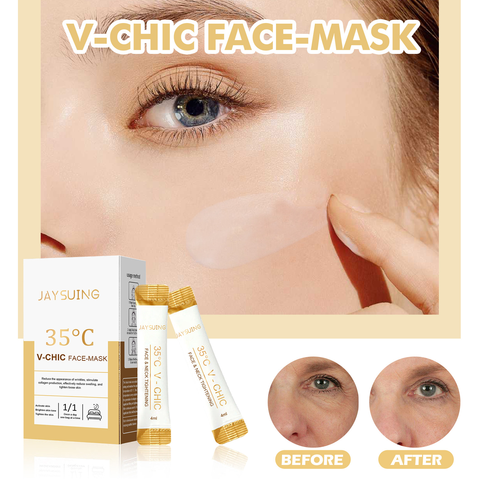 Anti Aging Face Mask Moisturizing Gel Masque Face Cover Soothing Lifting Firming