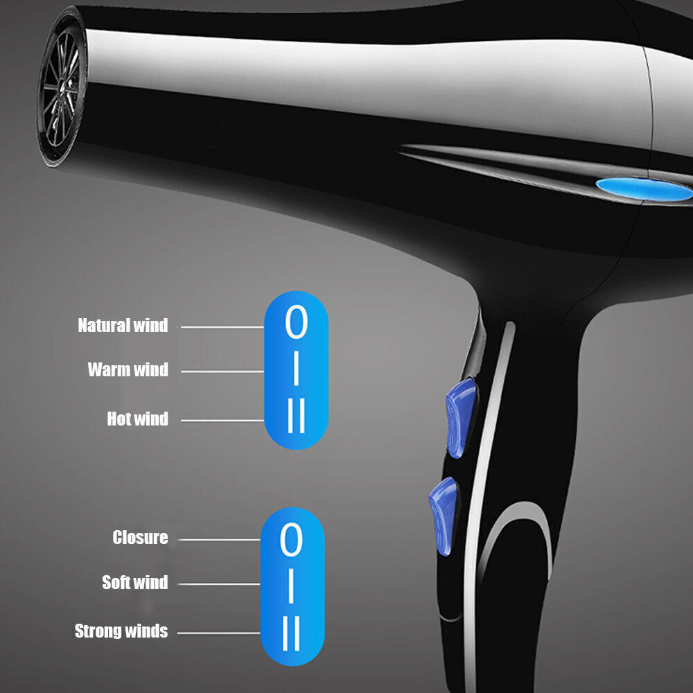 2200W Professional Style Hair Dryer Nozzle Concentrator Blower Pro Salon Heat UK