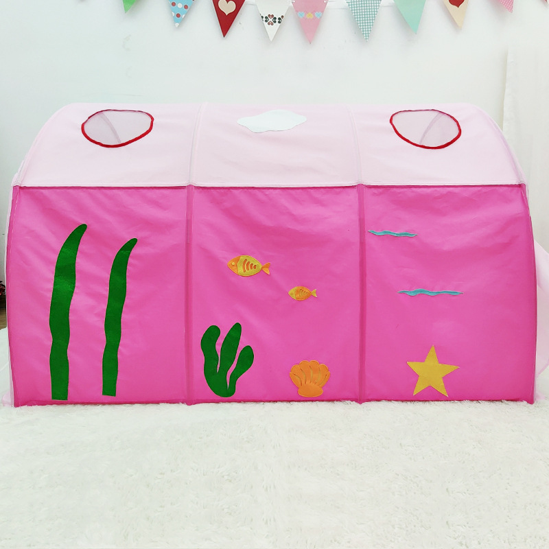 Childrens Bed Tent and Play Tunnel Playhouse for Boys and Girls