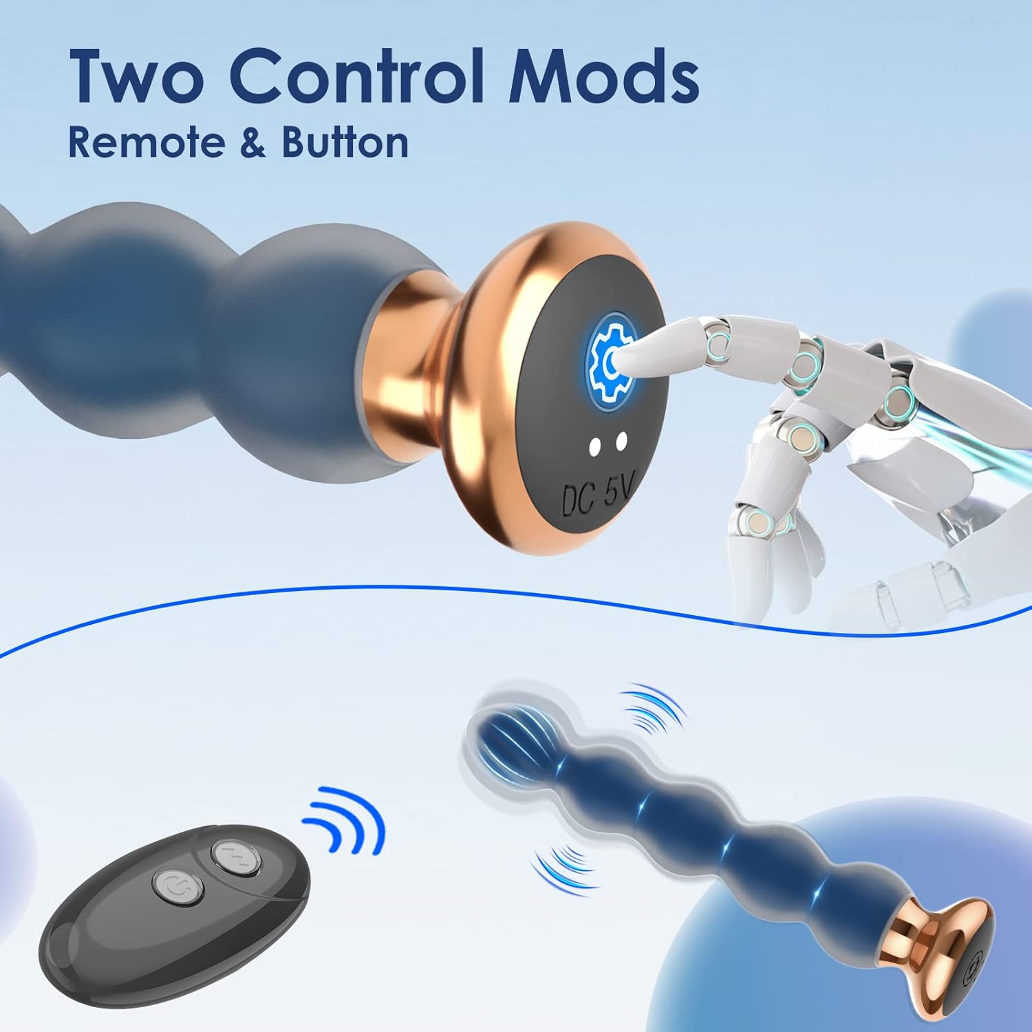 Vibrating Anal Beads Butt Plug Vibrator Anal Toys Remote Control Anal Plug G Spot Stimulor Prostate Massager Sex Toys for Couples Men and Women