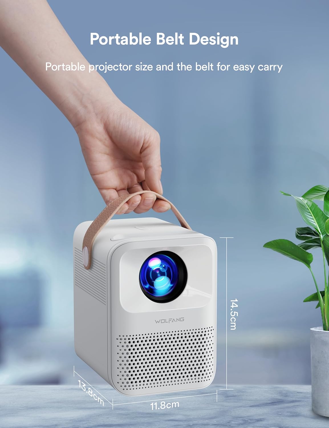 Mini Projector 4K Portable Projector 5G WiFi BT 15000 LM 200 Inch Display Home Theater Movie Projector Phone Projector Compatible with iOS Android HDMI PC TV Stick USB PS5