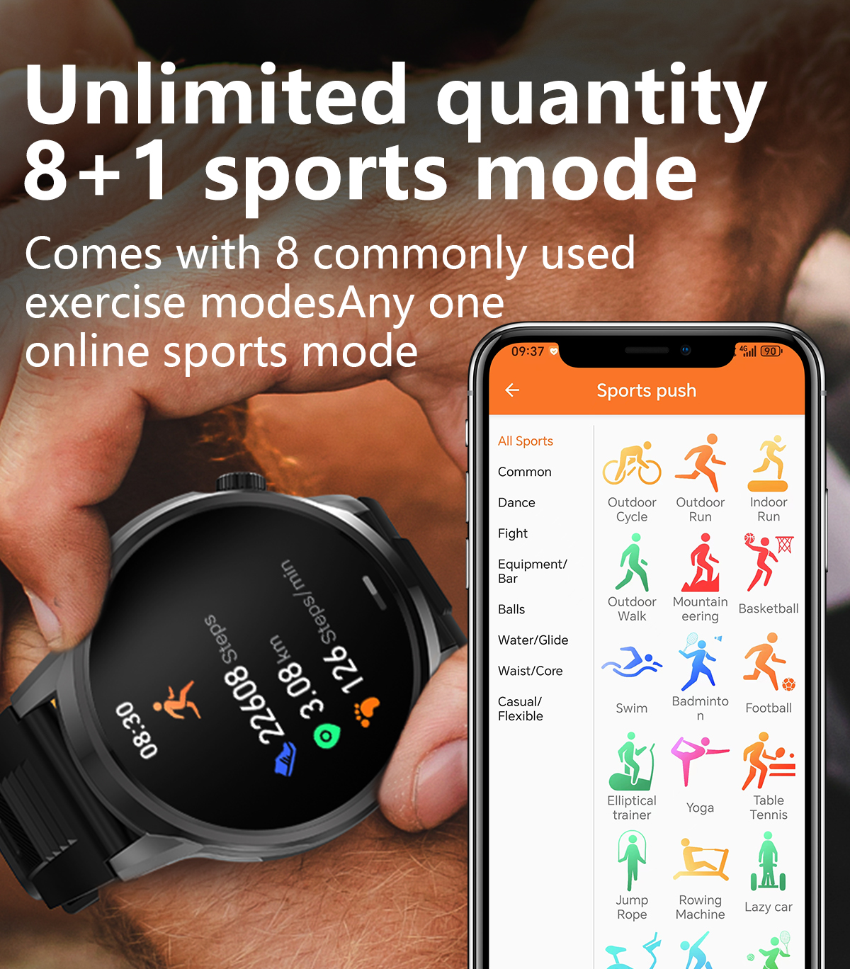 (Black) Smart Watch Men Heart Rate Bluetooth Call Smart Watch Waterproof Sports Fintess Tracker Women Smartwatch