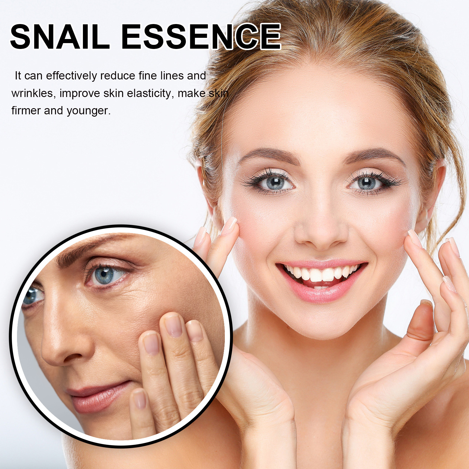 (1x Snail Face Serum 100ml) Snail Face Serum Repair Moisturizing Shrink Pores Skin Barrier Repair Anti Wrinkle Essence Fade Fine Lines Firming Skin Whitening Niacinamide Facial Essence