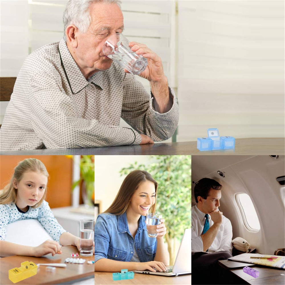 Large Weekly Pill Organizer Travel Portable Pill Box 7 Day Lightweight  Storage Box 3 Times A Day Medication Container for Vitamins