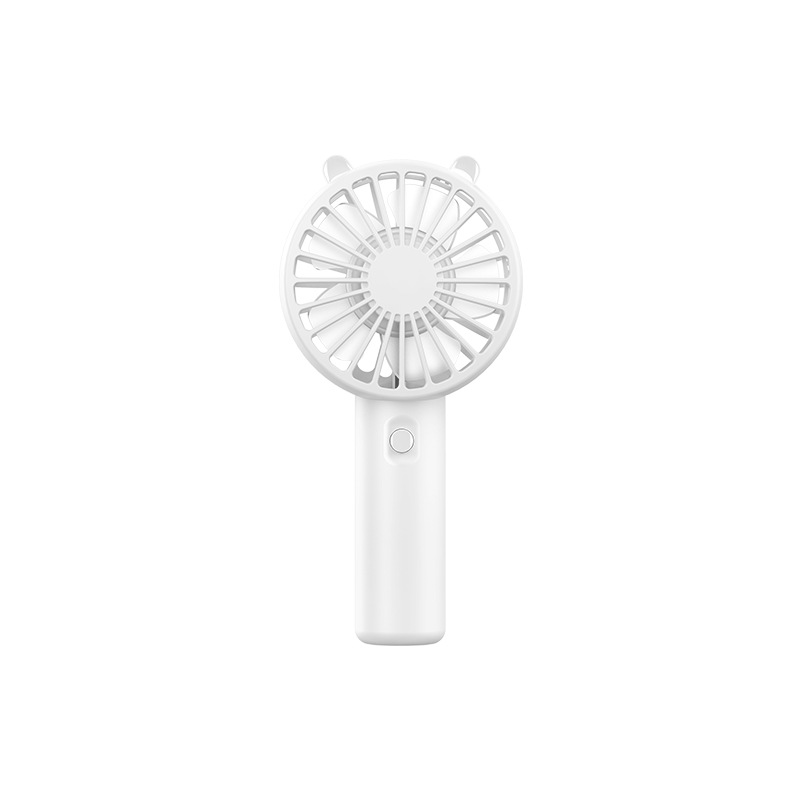 (White) Portable Handheld Fan Small Cooling Fan USB Rechargeable Eyelash Eyelash Mute Cooler Handheld Fan Mini USB Rechargeable Desk 