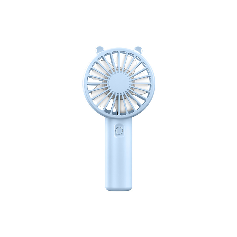 (Blue) Portable Handheld Fan Small Cooling Fan USB Rechargeable Eyelash Eyelash Mute Cooler Handheld Fan Mini USB Rechargeable Desk 