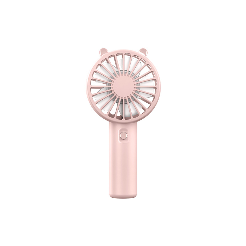 (Pink) Portable Handheld Fan Small Cooling Fan USB Rechargeable Eyelash Eyelash Mute Cooler Handheld Fan Mini USB Rechargeable Desk 