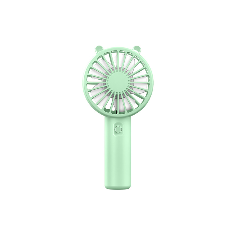 (Green) Portable Handheld Fan Small Cooling Fan USB Rechargeable Eyelash Eyelash Mute Cooler Handheld Fan Mini USB Rechargeable Desk 