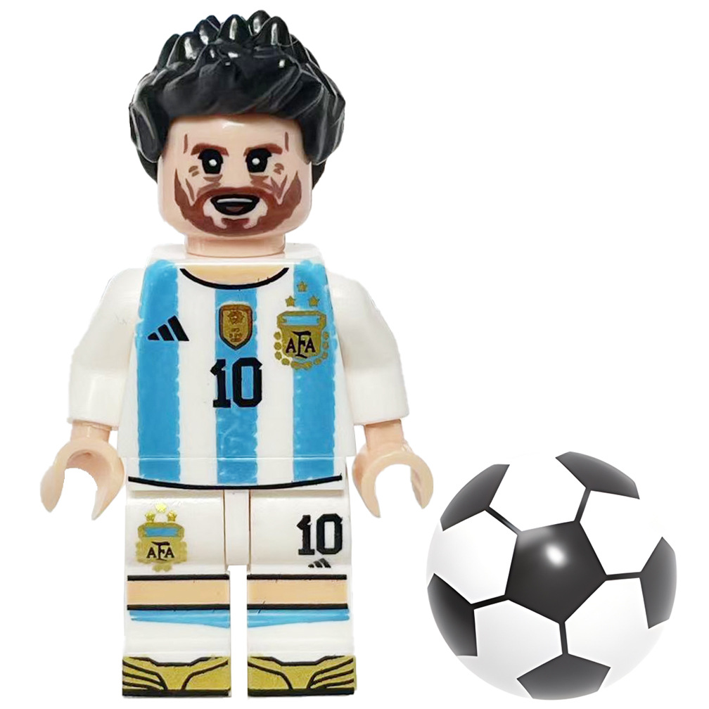 (Pelé) Collectable Mini Figures Series Sports Football Star Building Blocks Educational Toys Festival and Party Gifts for Kids 