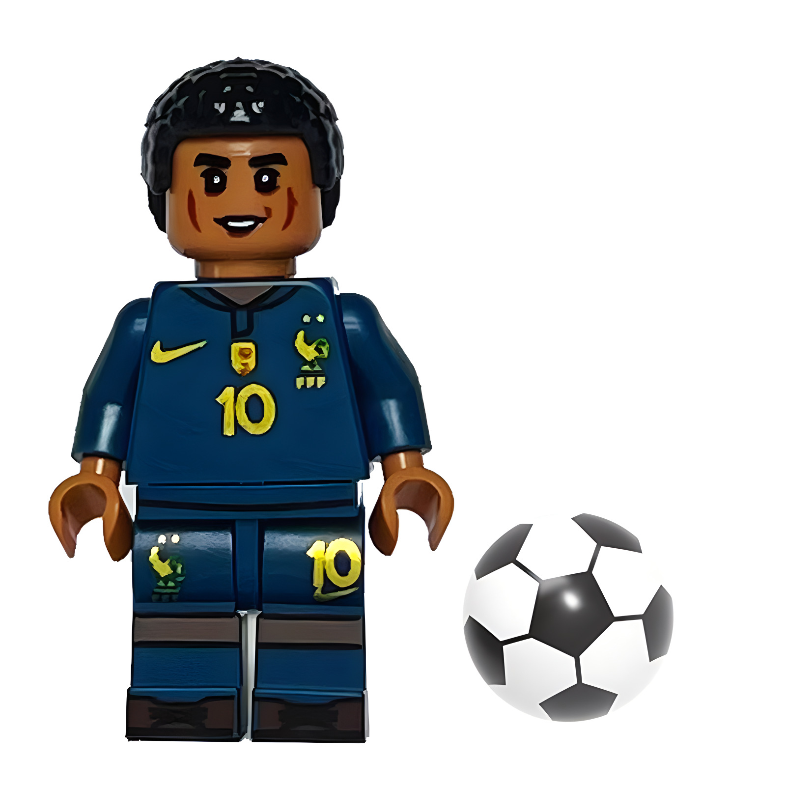 (Pelé) Collectable Mini Figures Series Sports Football Star Building Blocks Educational Toys Festival and Party Gifts for Kids 