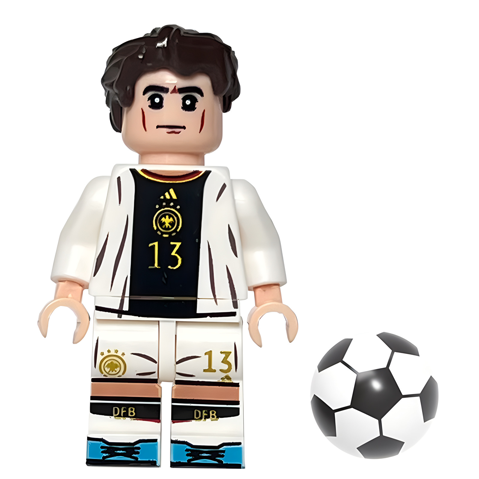 (Pelé) Collectable Mini Figures Series Sports Football Star Building Blocks Educational Toys Festival and Party Gifts for Kids 