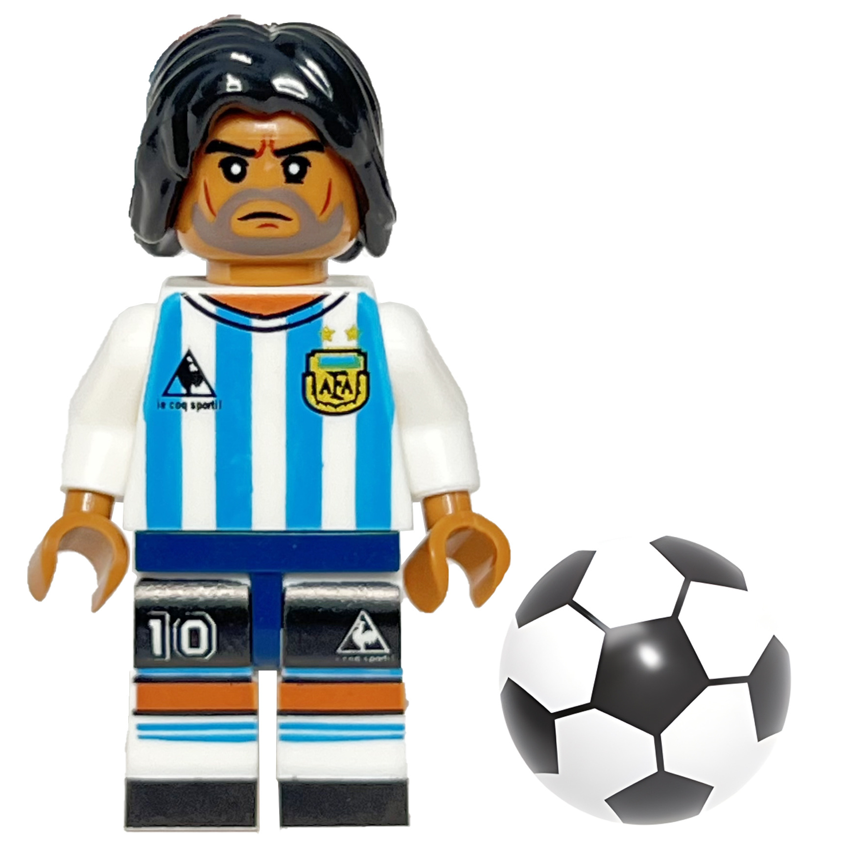 (Pelé) Collectable Mini Figures Series Sports Football Star Building Blocks Educational Toys Festival and Party Gifts for Kids 