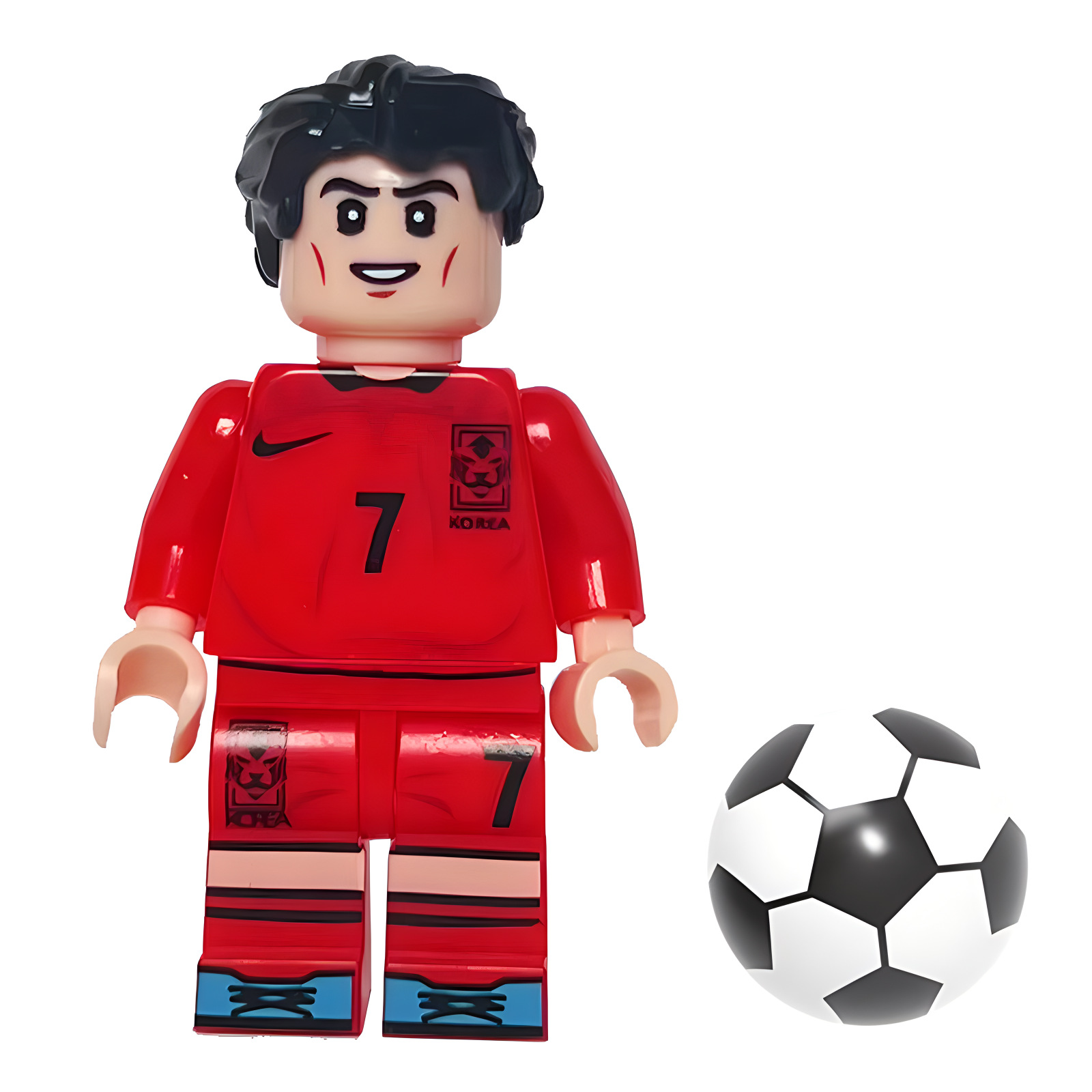 (Pelé) Collectable Mini Figures Series Sports Football Star Building Blocks Educational Toys Festival and Party Gifts for Kids 