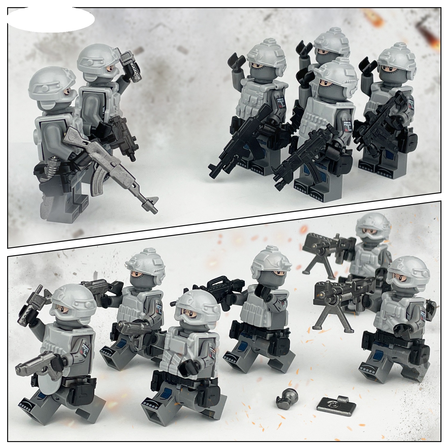 Soldiers Toys Mini Figures Counter Terrorism Advance Team Special Forces Building Blocks Military Strategy Game Gift for Kid