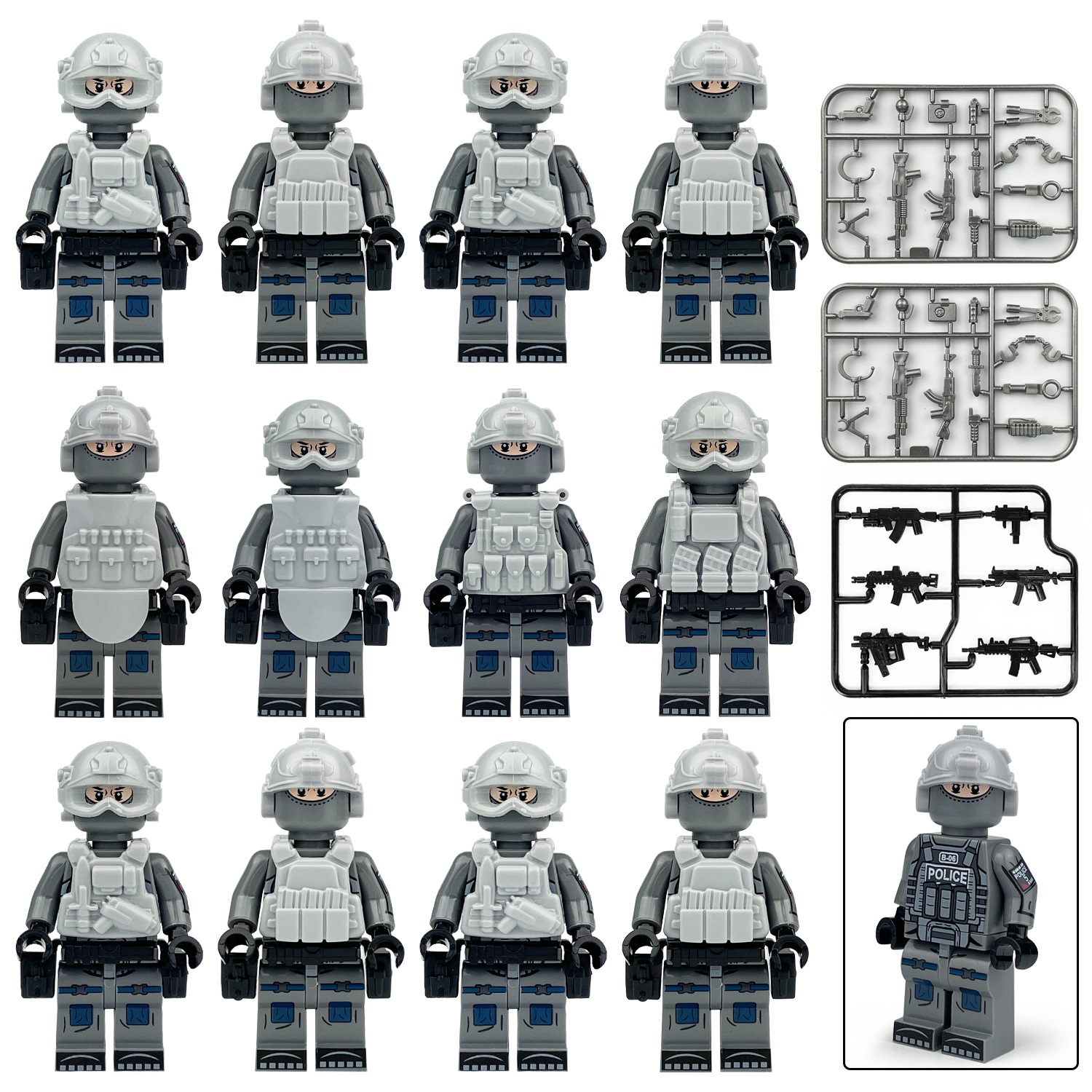 Soldiers Toys Mini Figures Counter Terrorism Advance Team Special Forces Building Blocks Military Strategy Game Gift for Kid