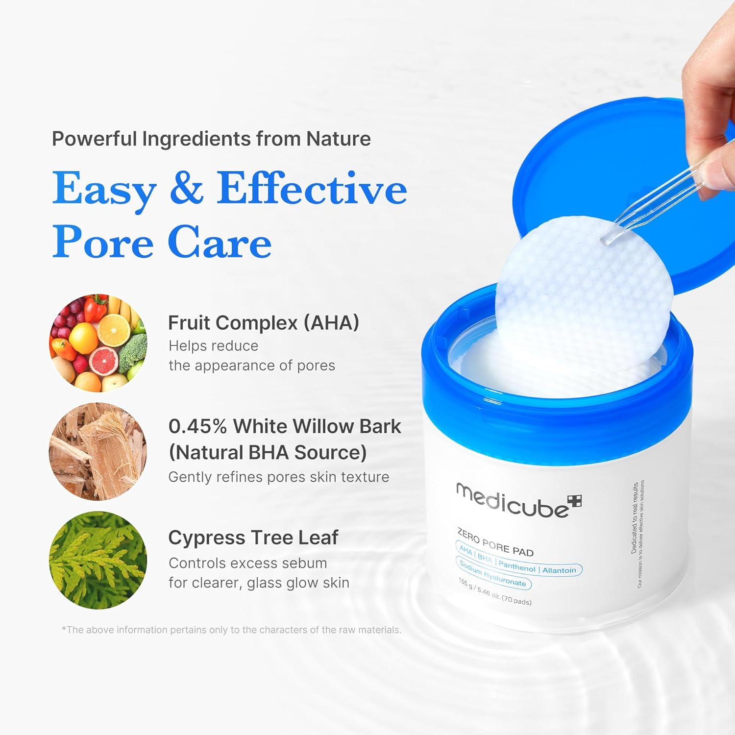medicube Zero Pore Pads Dual-Textured Facial Toner Pads Exfoliation and Pore Care with AHA Lactic Acid BHA Salicylic Acid All Skin Types Korean Skin Care 155g