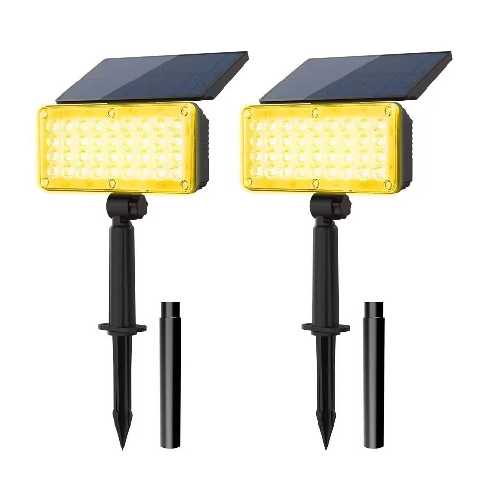 2PCS Solar Outdoor Light Led Landscape Decoration Countyard Spotlight Waterproof Garden Wall Street Tree Solar Lamp Green Light