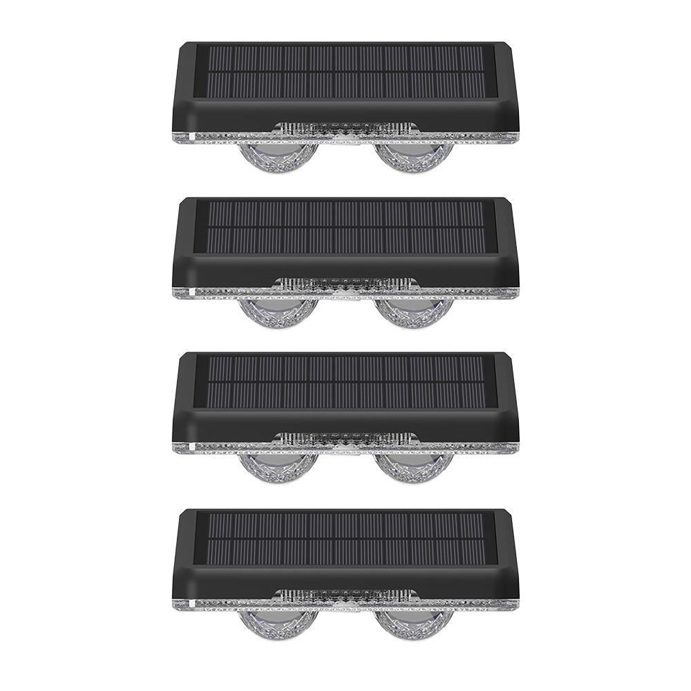 (8 PCS)   LED Solar Light Outdoor Waterproof Wall Lamp RGB Color Solar Lights For Path Garden Balcony Yard Fence Landscape Decor Lighting