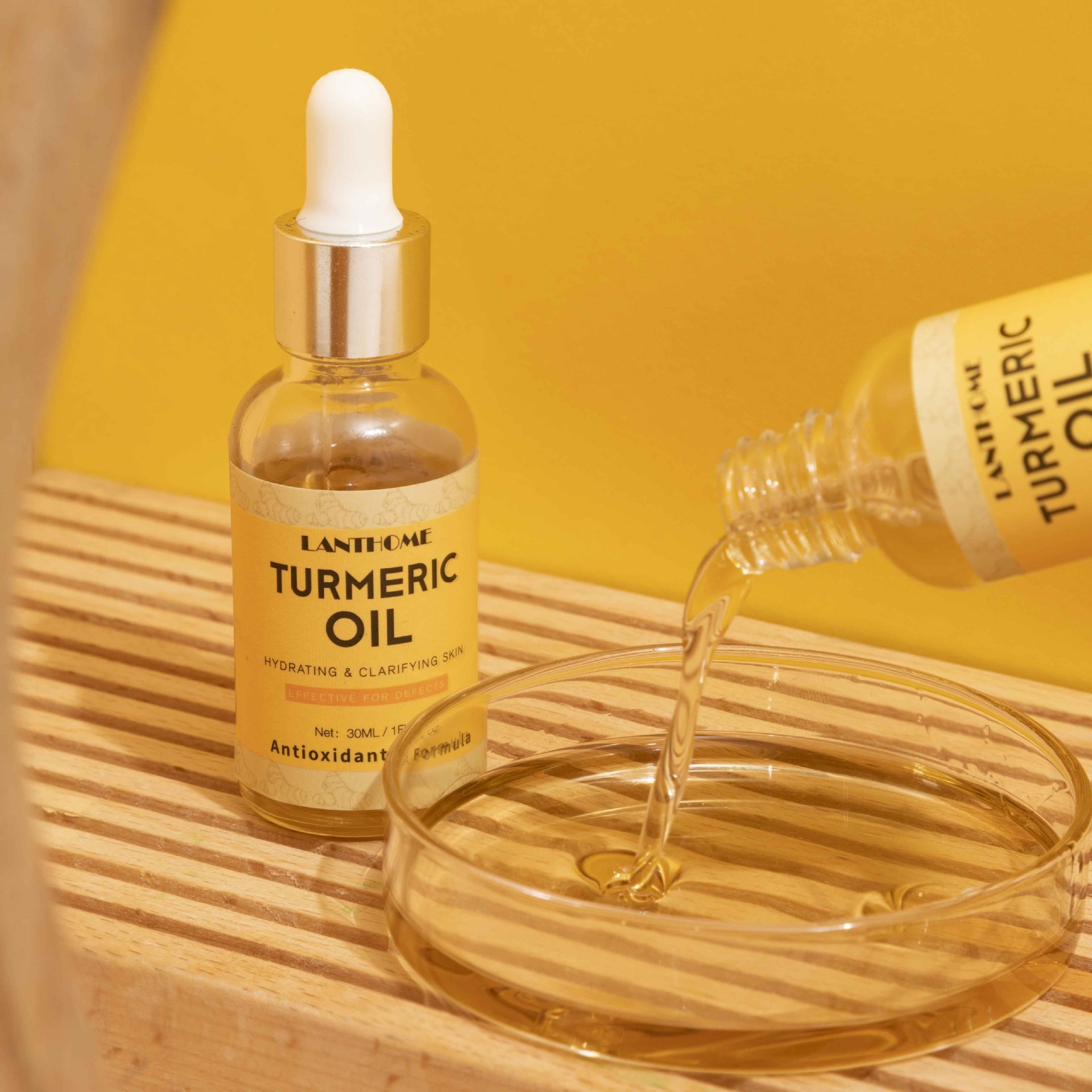 Turmeric Serum For Brightening And Nourishing Dull Skin Complexion Even Tone Hydrating Glow Boosting Facial Oil 30ml
