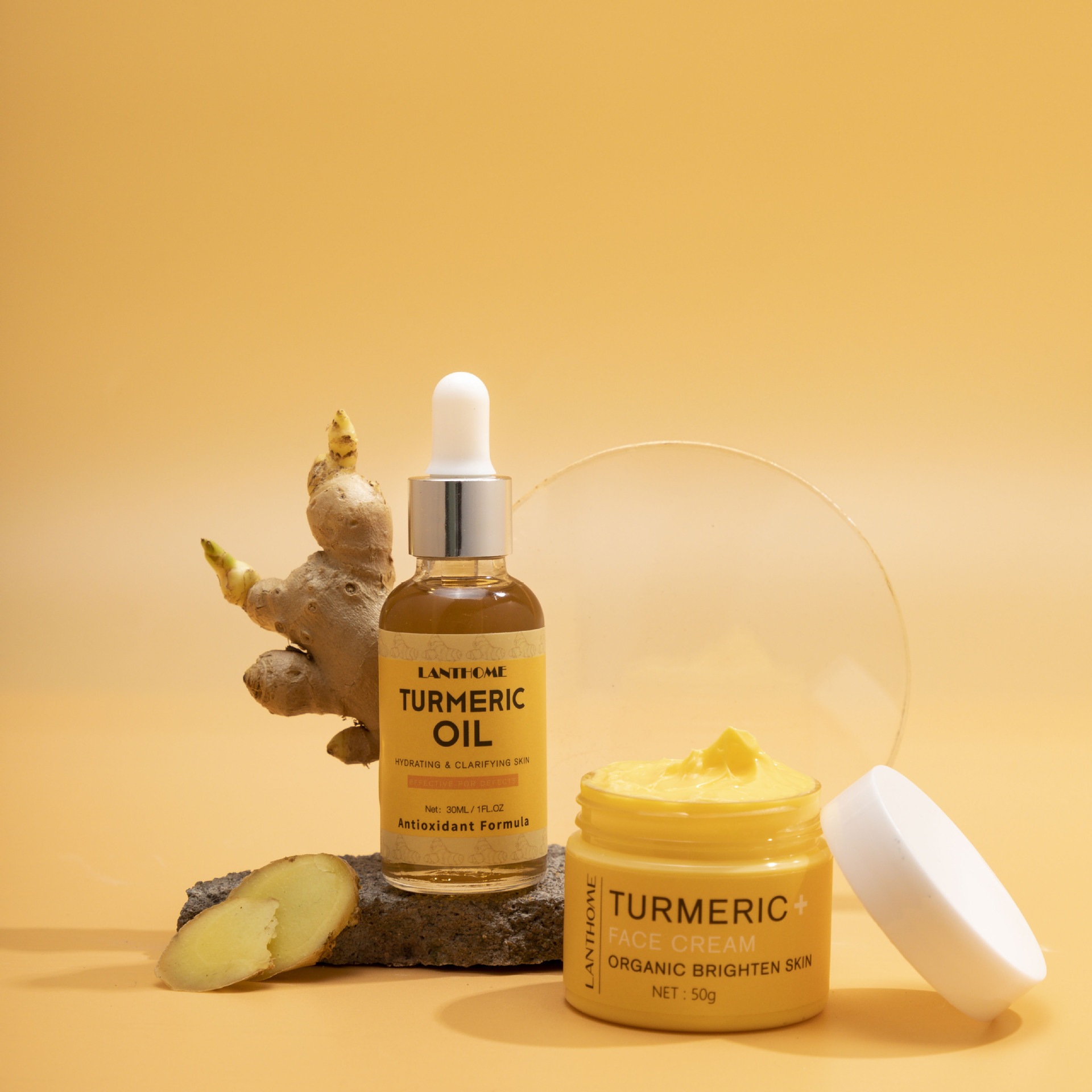 Turmeric Serum For Brightening And Nourishing Dull Skin Complexion Even Tone Hydrating Glow Boosting Facial Oil 30ml