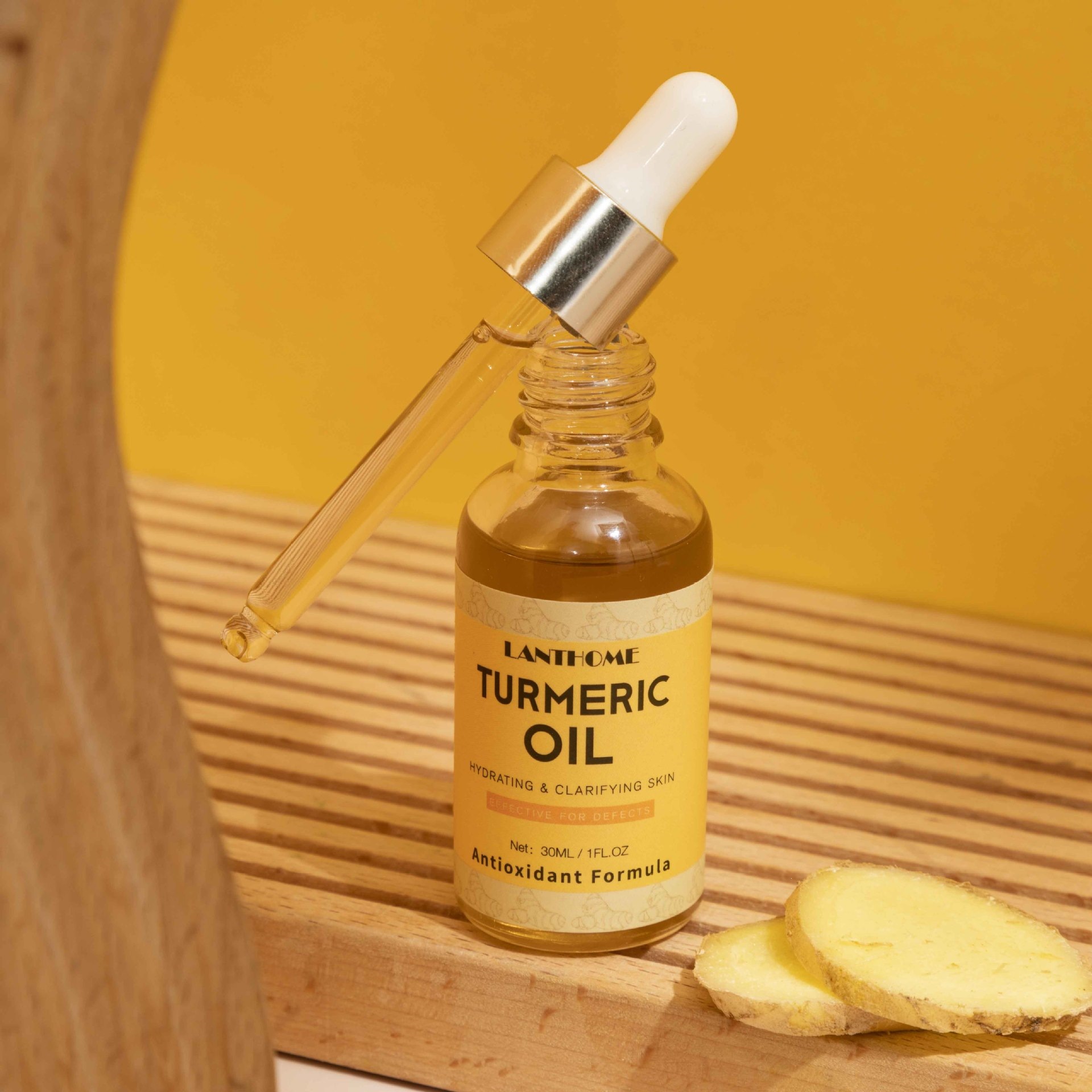 Turmeric Serum For Brightening And Nourishing Dull Skin Complexion Even Tone Hydrating Glow Boosting Facial Oil 30ml