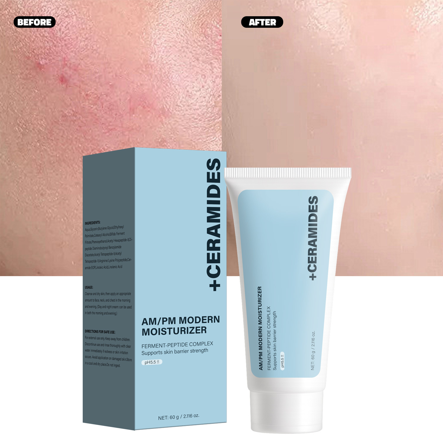 Day And Night Moisturizing Cream Hydrating Firming For Daily Facial Skin Care And Elasticity Support