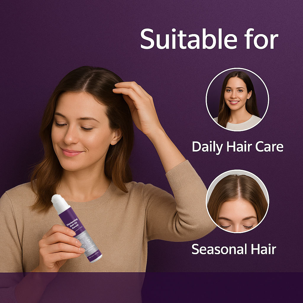 Hair Thickening Roll On Essence Nourishing Scalp Treatment For Thinning Hair Daily Root And Follicle Care
